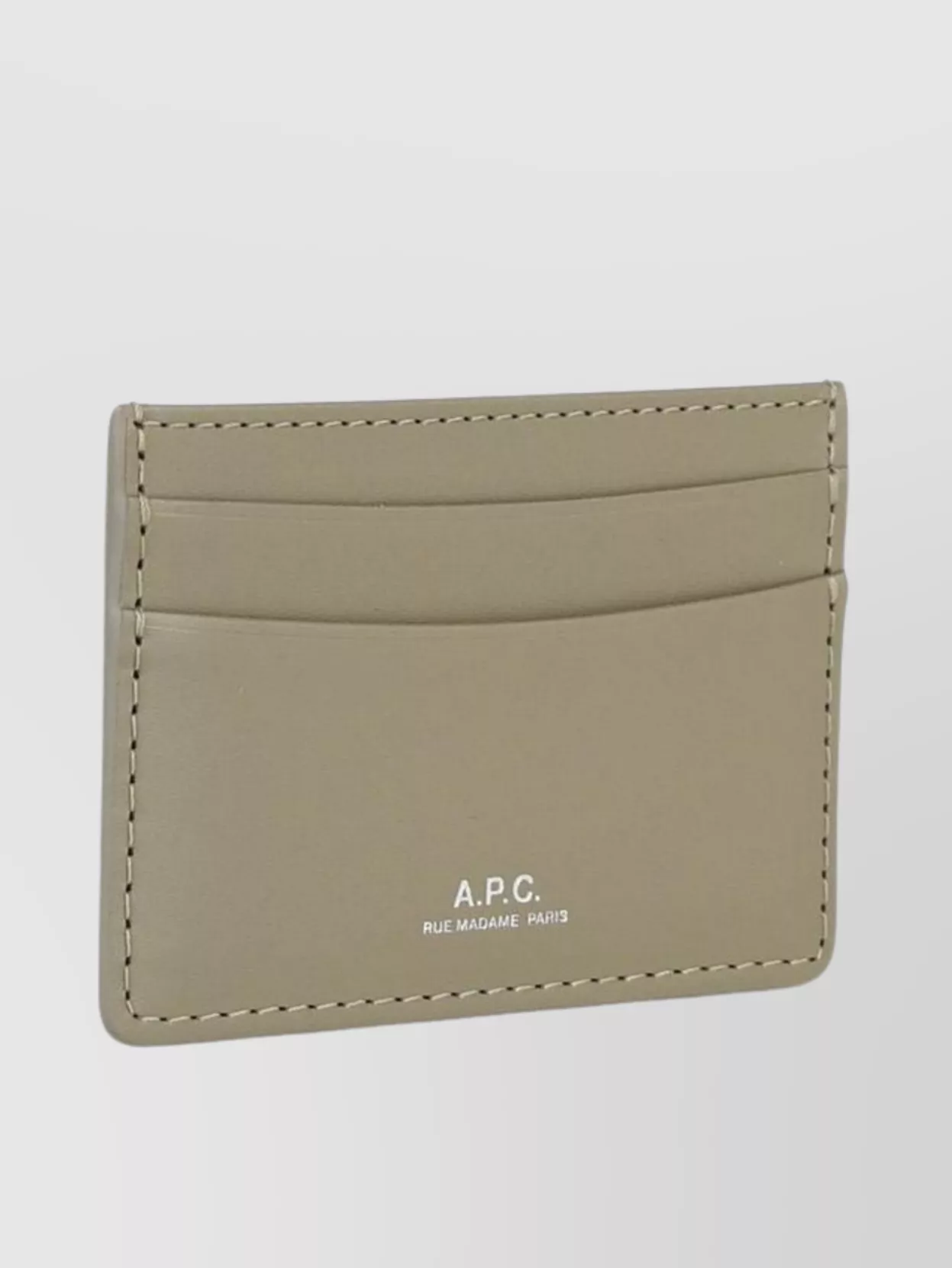 Apc 'andre' Leather Card Holder In Neutral