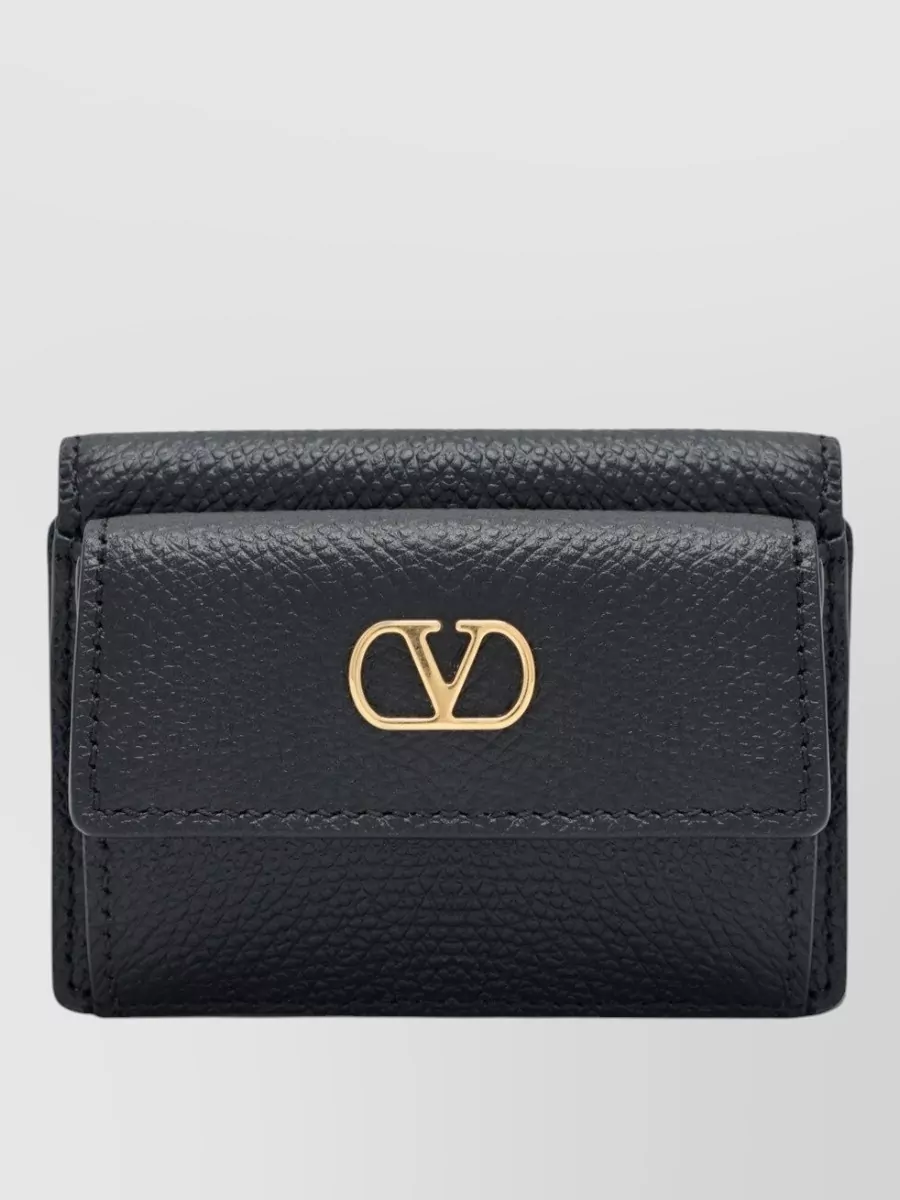 Valentino leather trifold cardholder