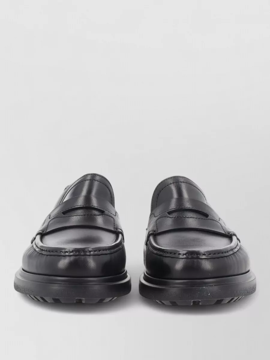 Ferragamo leather monk shoes