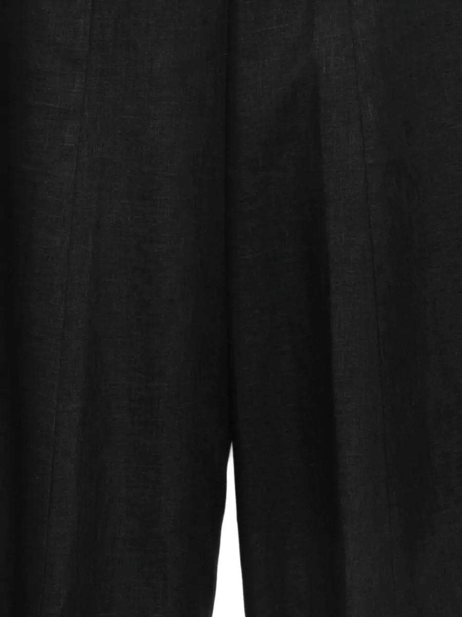 Semicouture Linen Wide-Leg Trousers