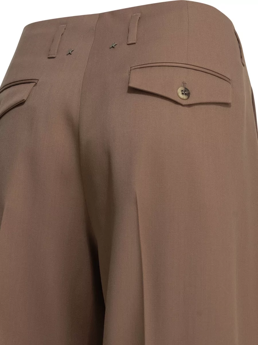 Golden Goose Virgin Wool High-Rise Wide-Leg Tailored Trousers