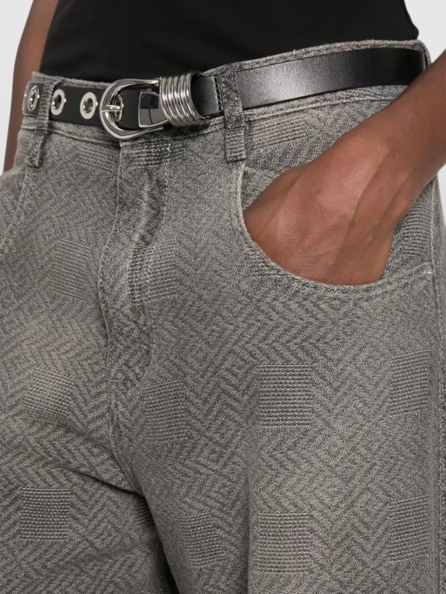 Ermanno Scervino Herringbone Baggy Jeans
