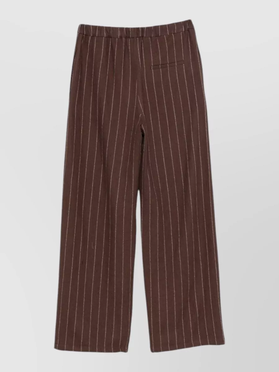 Alysi Virgin wool pinstripe wide-leg trousers