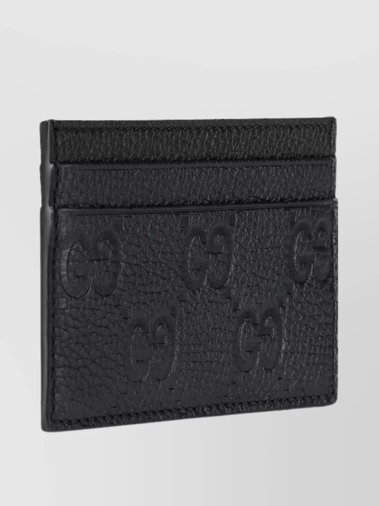 Gucci Imprint Card Case Grainy Leather Finish