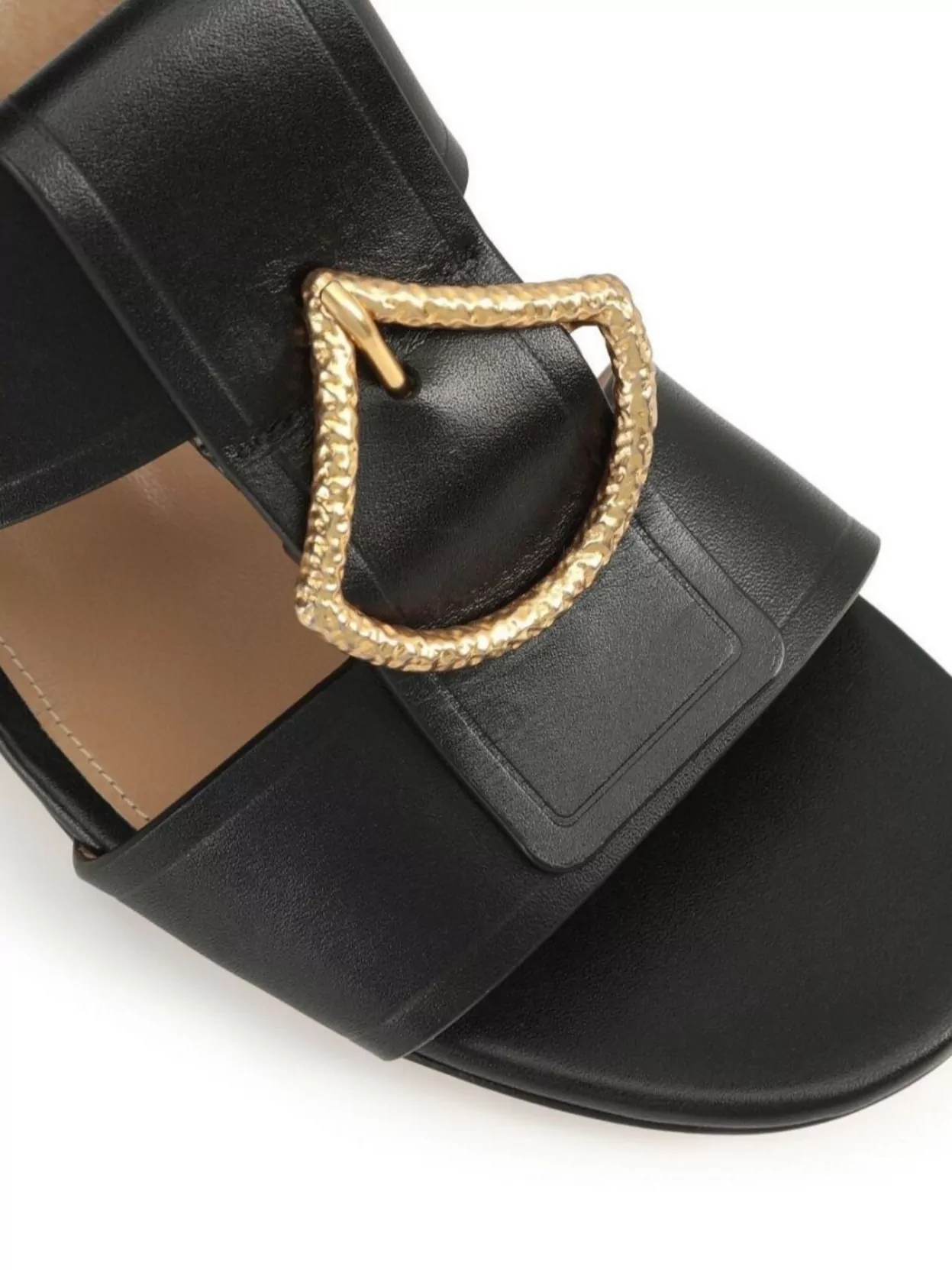 Shop Sergio Rossi Block Heel Mules With Round Open Toe