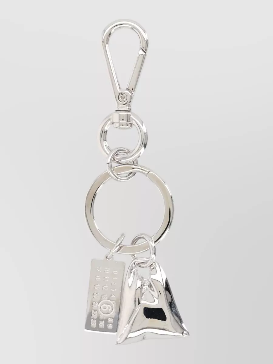 Mm6 Maison Margiela steel charm keyring