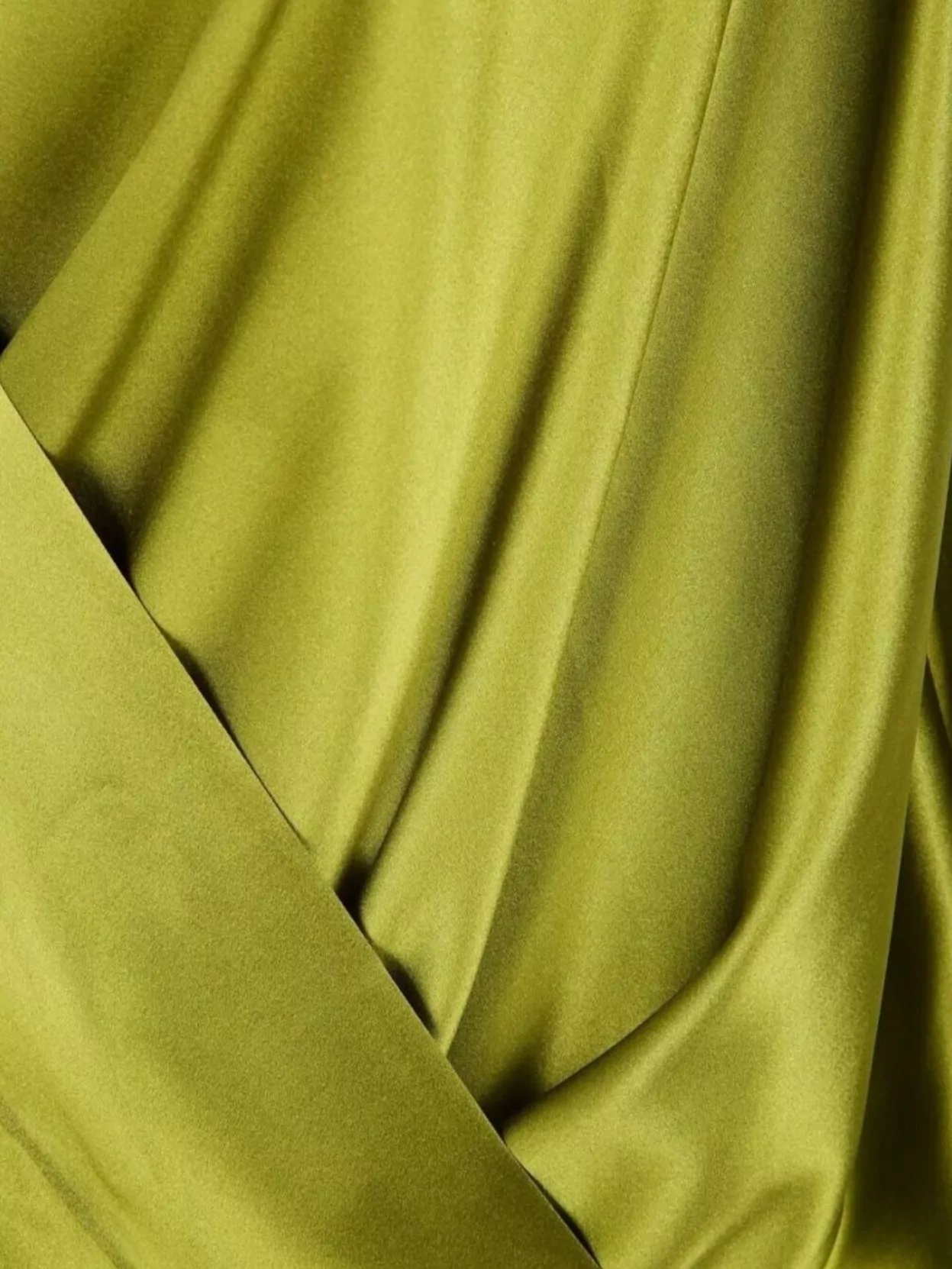 Dries Van Noten Satin V Neck Long Sleeve Draped Top