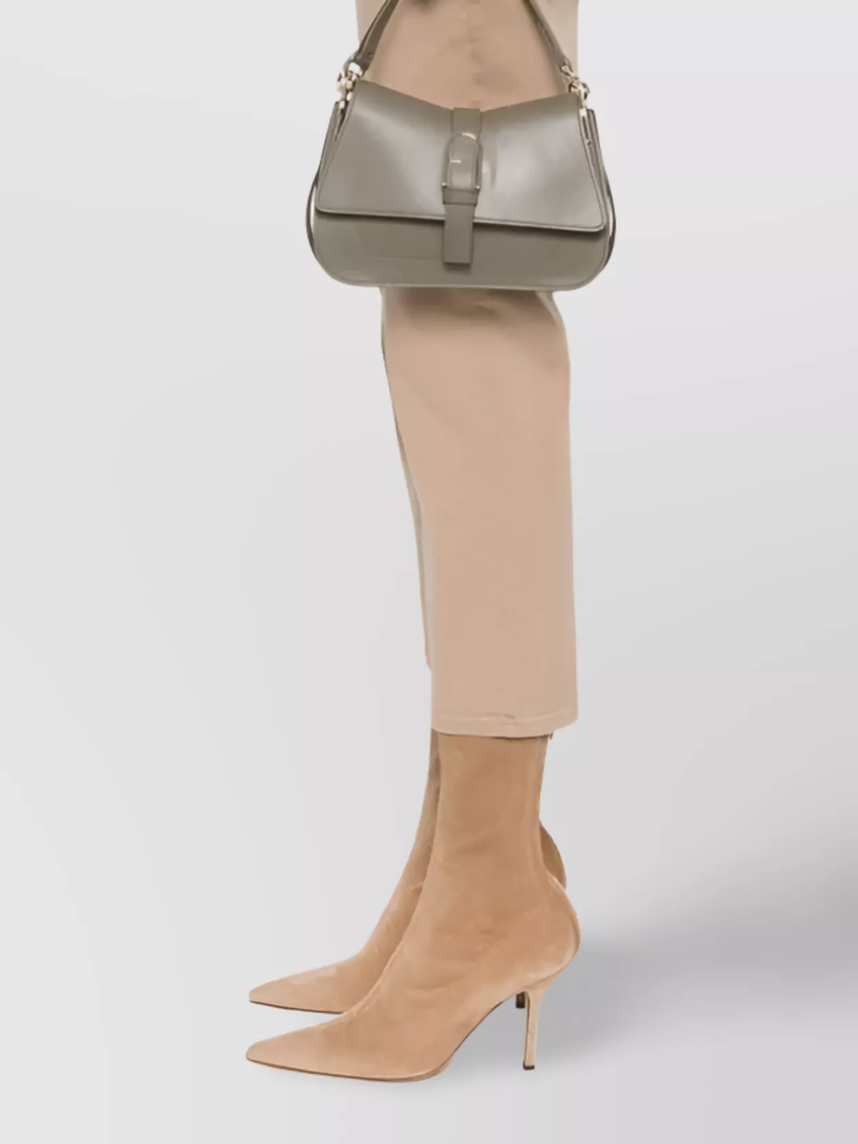 Furla Mini Top Handle Bag Flow In Gray