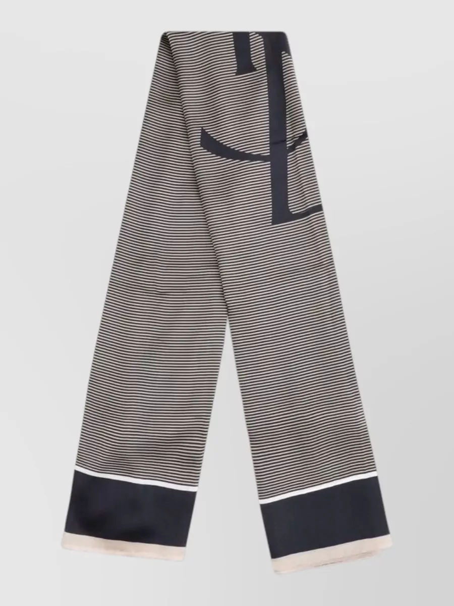 Saint Laurent Silk Striped Scarf