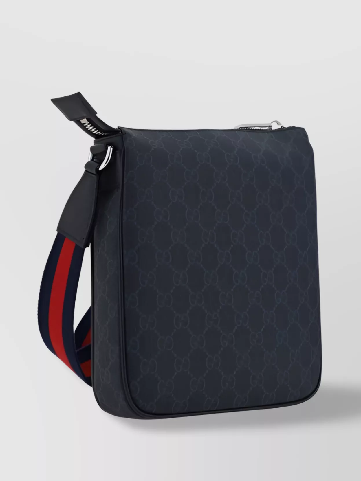 Gucci Monogram Canvas Crossbody Bag In Black