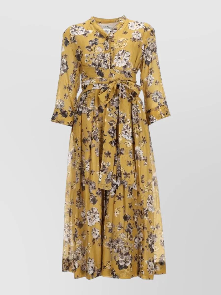 S Max Mara ramie maxi dress