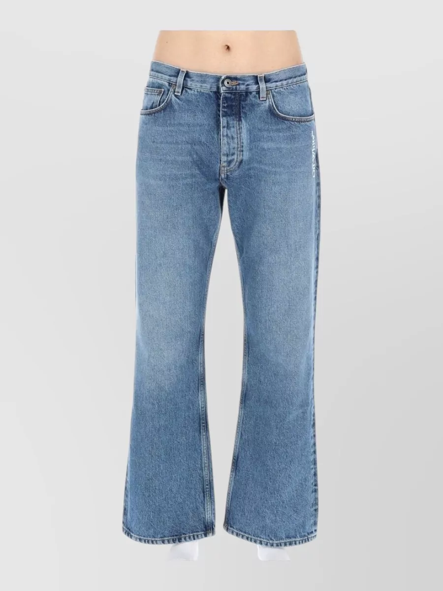 Off-White cotton slim relaxed-fit straight-leg jeans