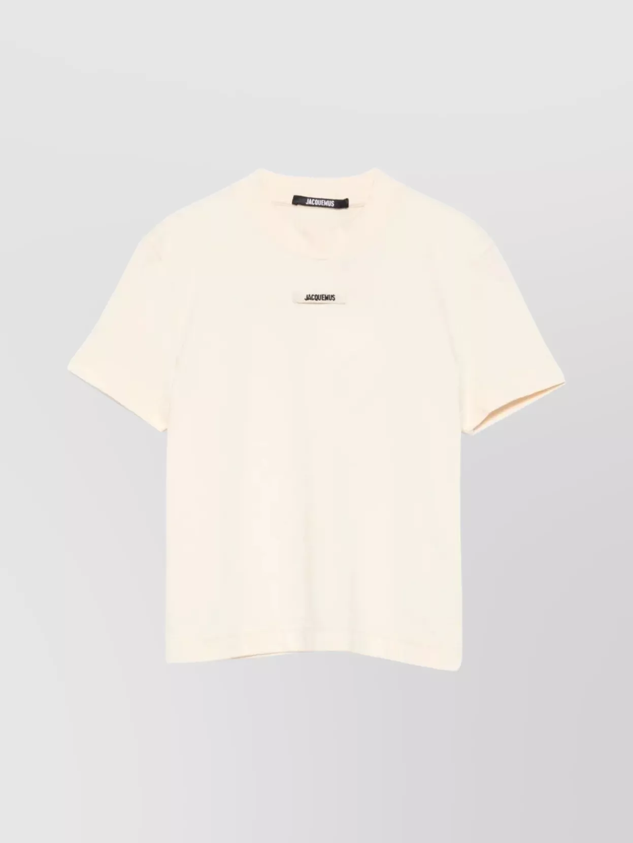 Jacquemus Crew Neck Soft Fabric Short Sleeves In Neutral