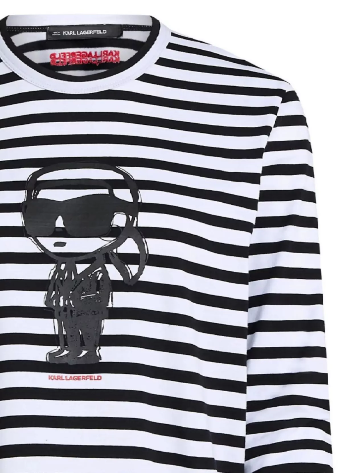 Karl Lagerfeld Ikon Striped Cotton T-shirt