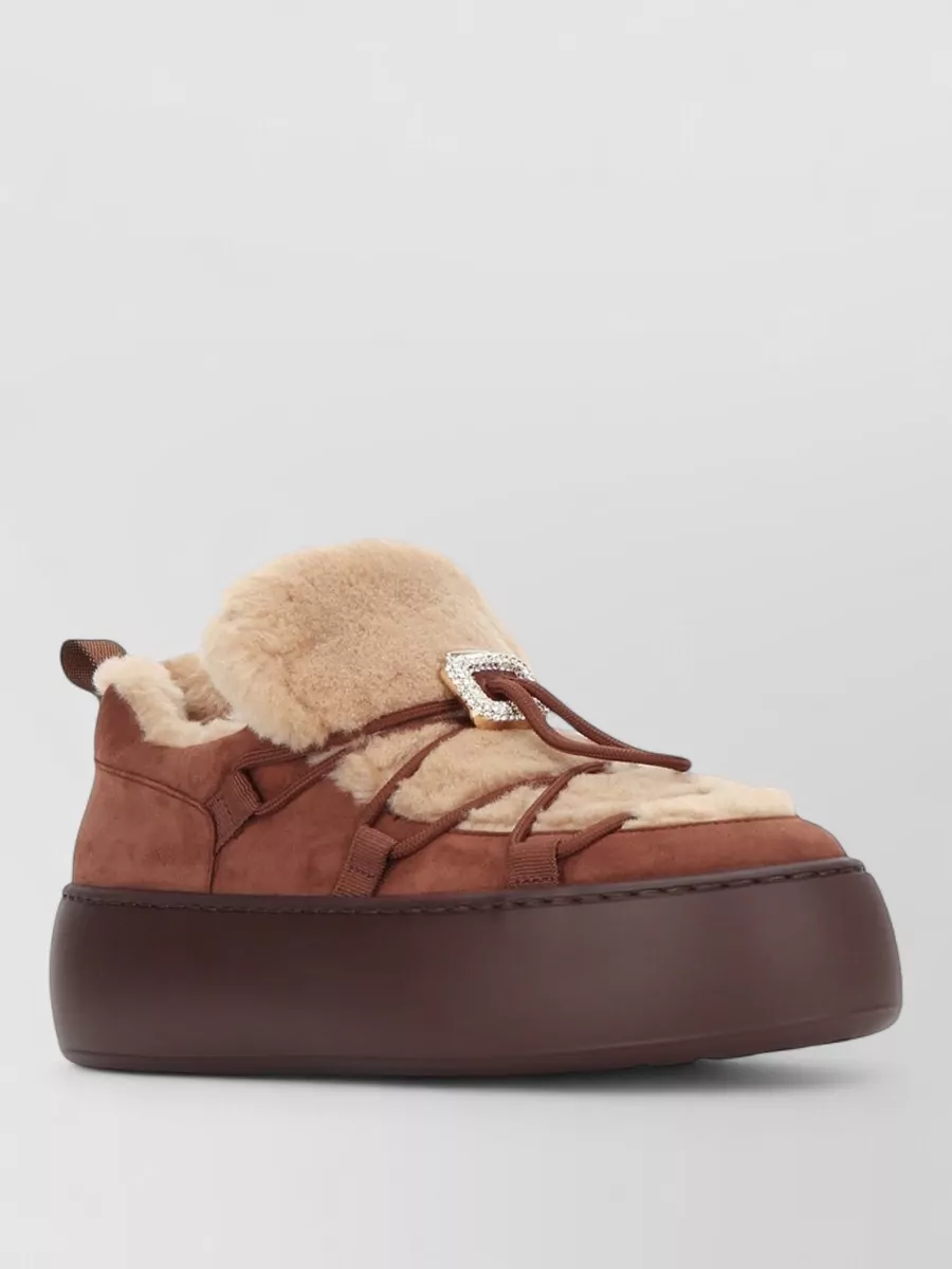 Roger Vivier fur slip-on sneakers