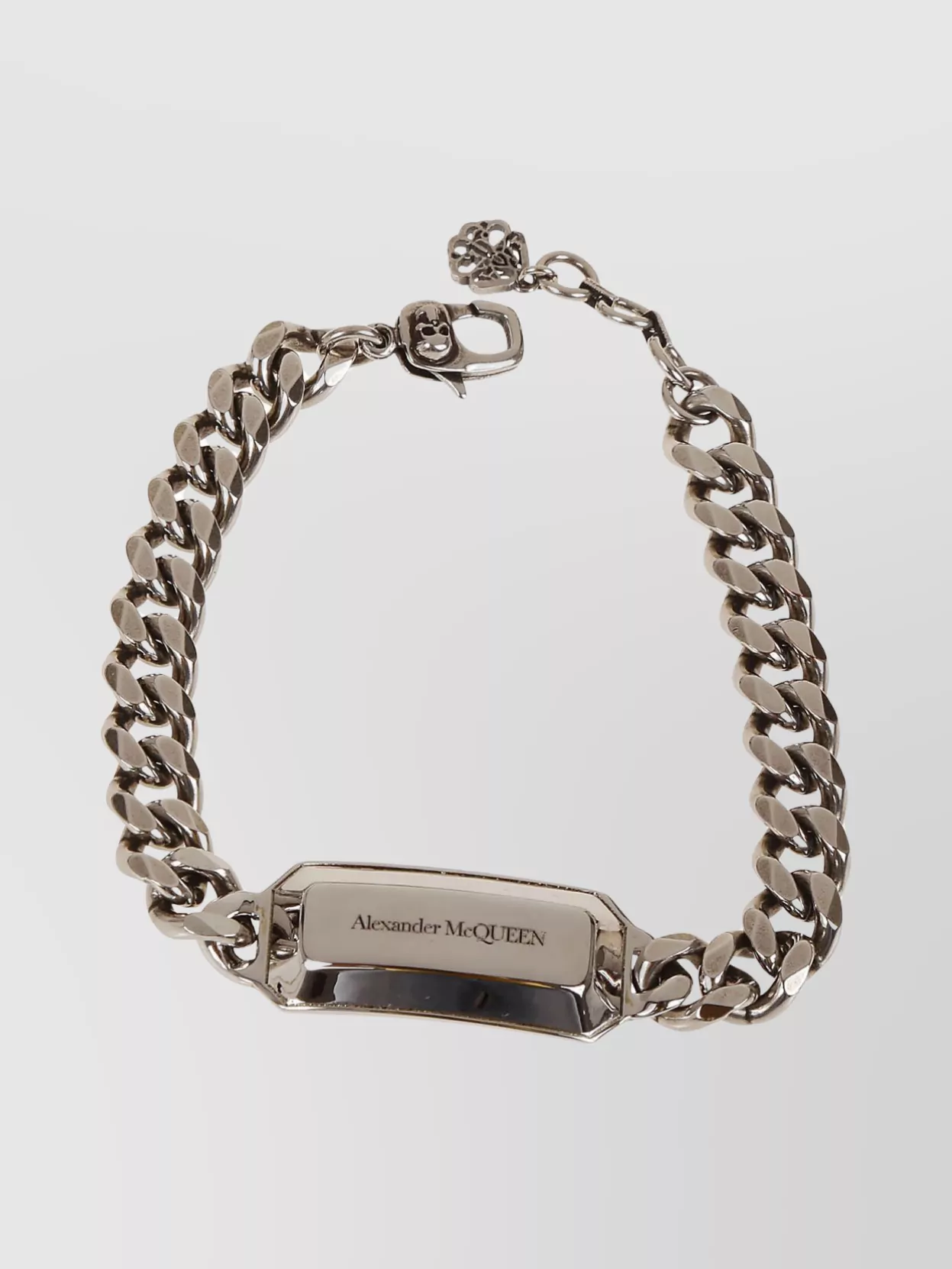 Shop Alexander Mcqueen Adjustable Medallion Chain Link Bracelet In Cream