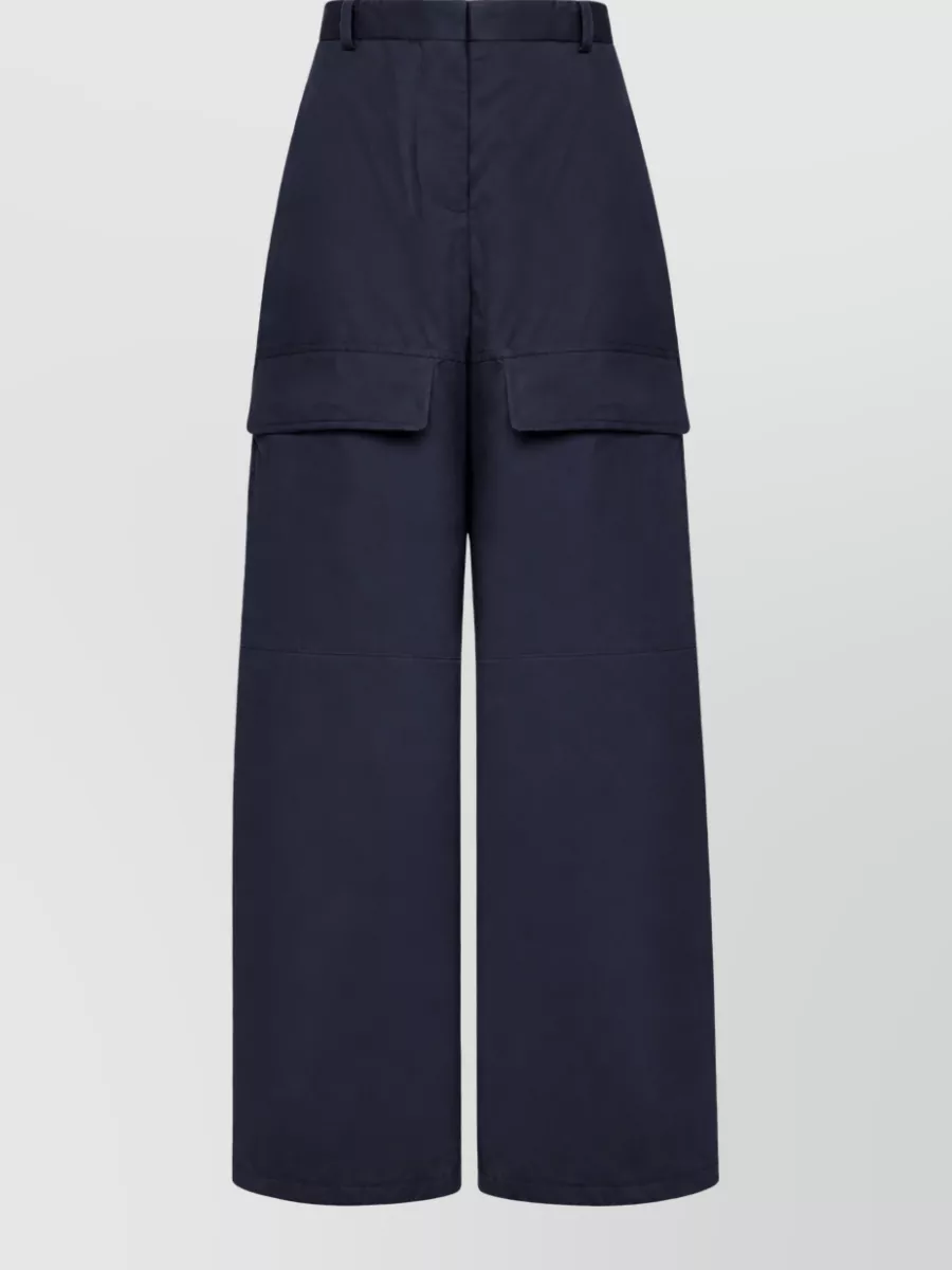 Stella Mccartney Cotton Wide-Leg Cargo Trousers