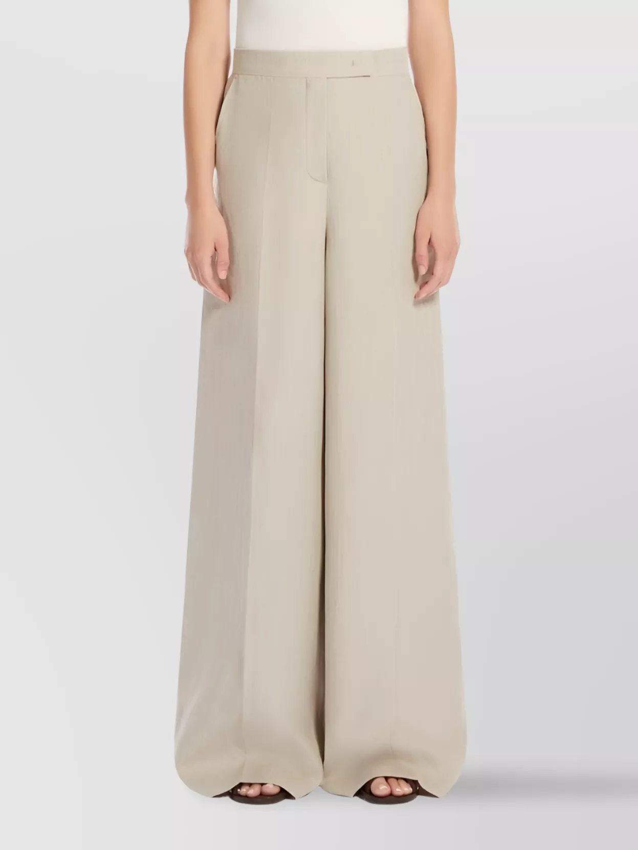 Max Mara High-waisted Wide Leg Wool Trousers