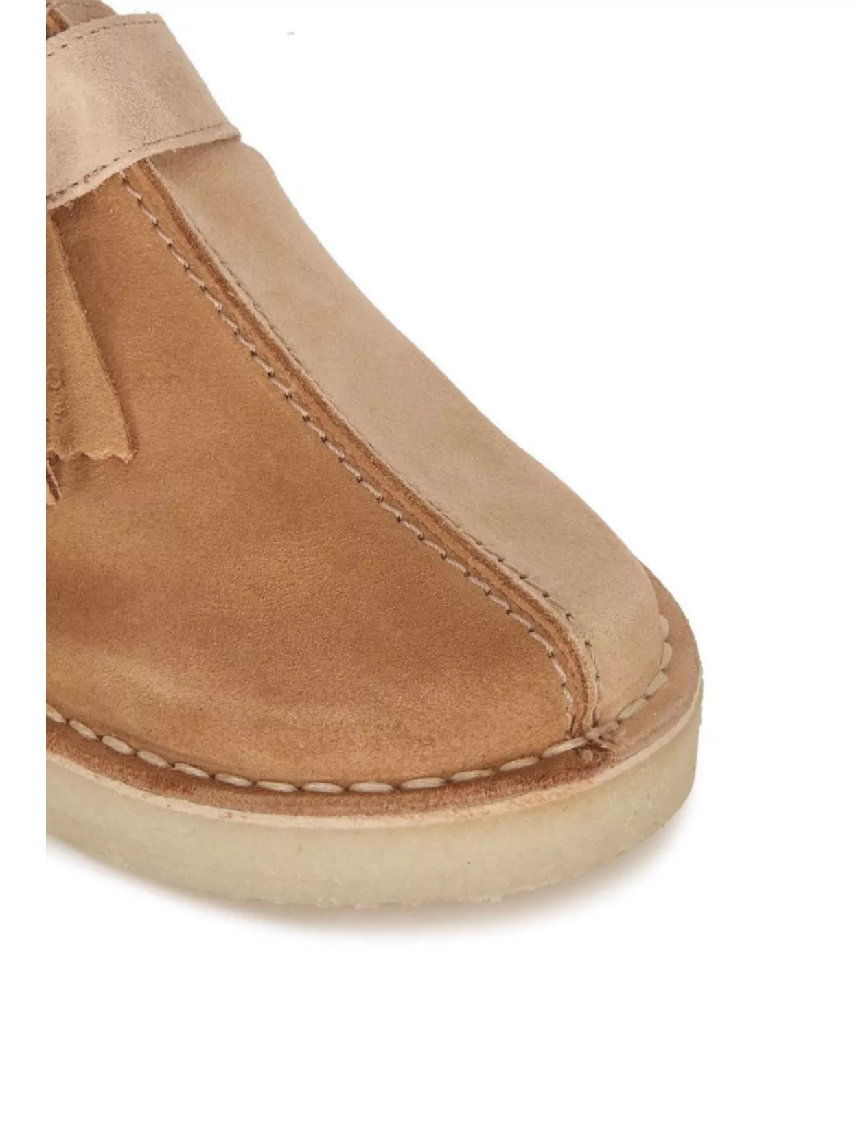 Clarks Leather Trek Mule Tassel Detail