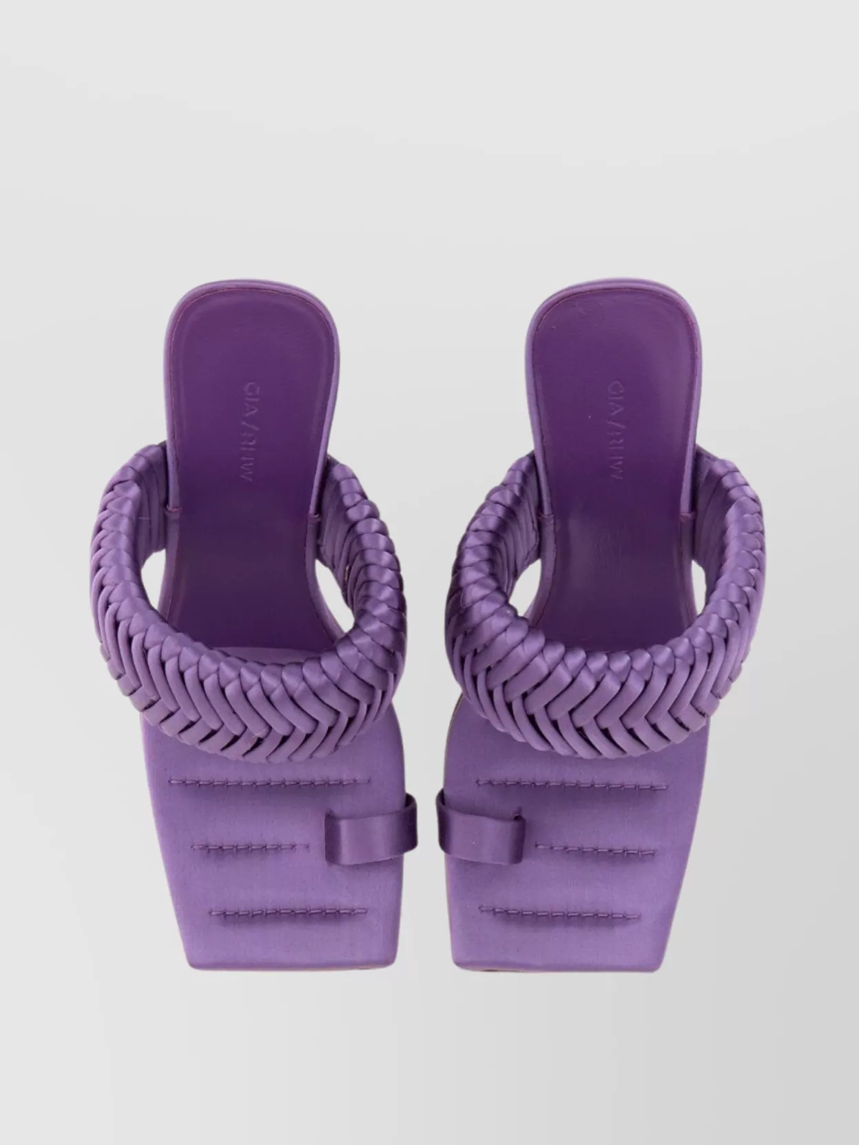 Gia Borghini Rosie Braided Strap Cone Heel Sandal