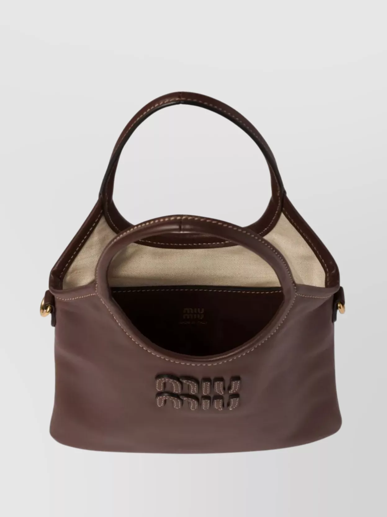 Miu Miu Softy Tote Bags Featuring Contrast Stitching