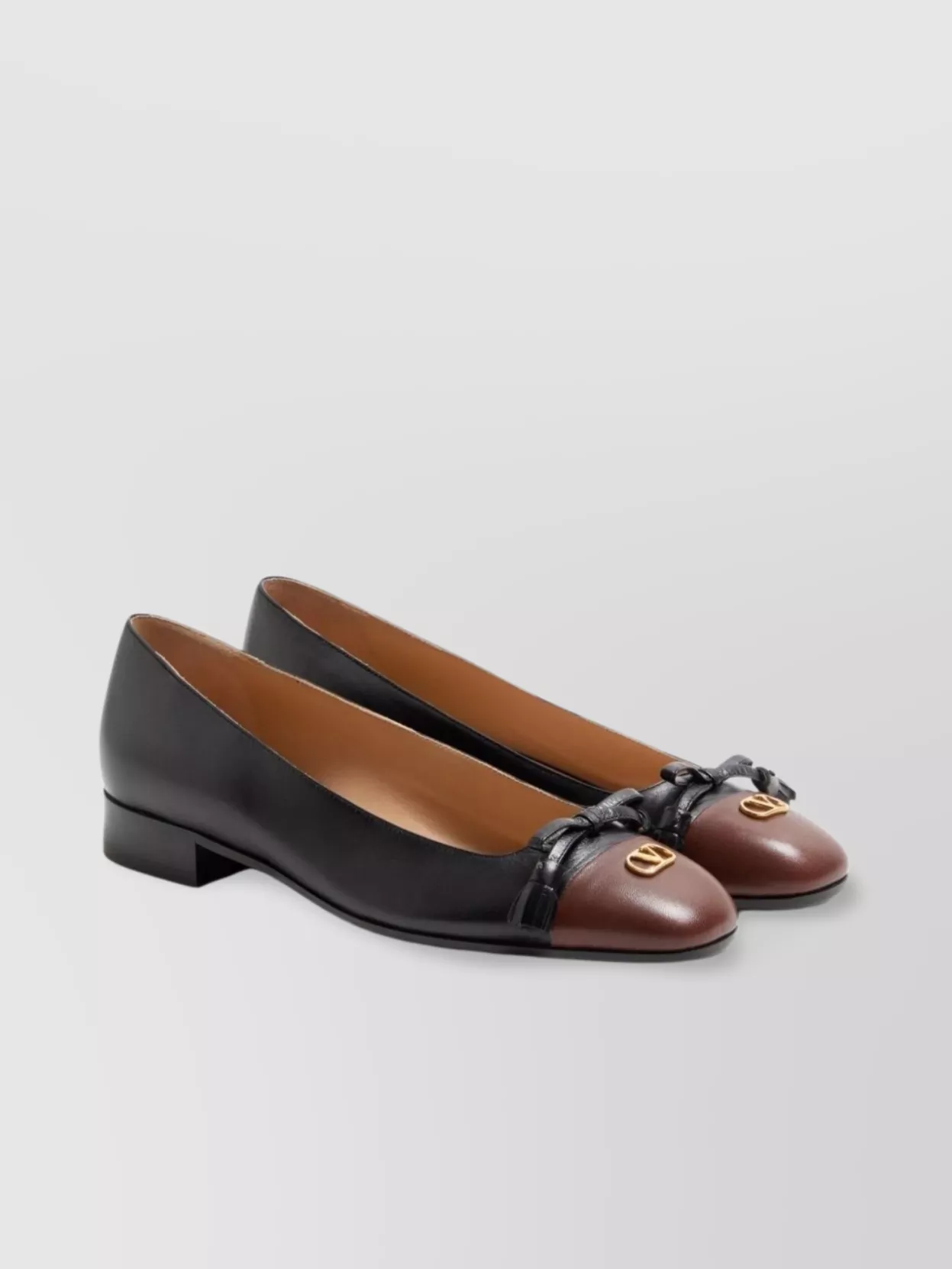 Valentino King's Valet Leather Ballets In Multi