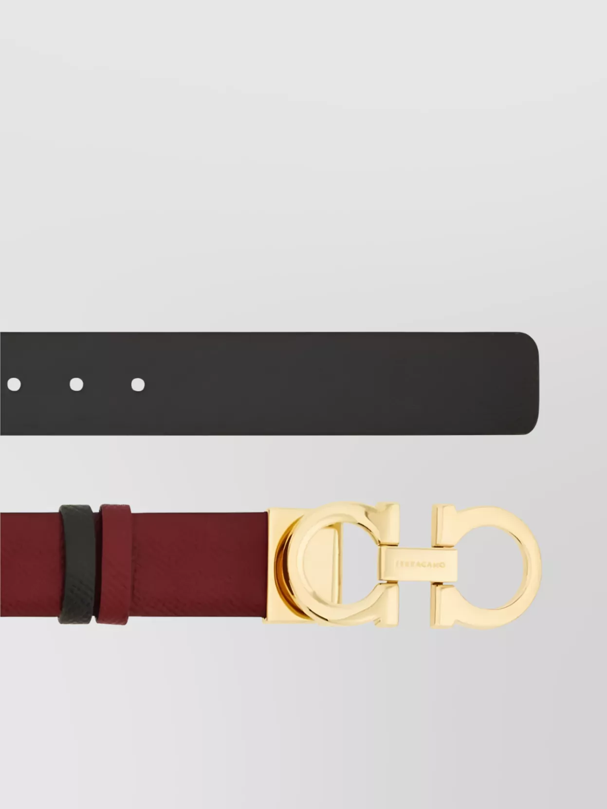 Ferragamo Reversible Leather Gancini Belt