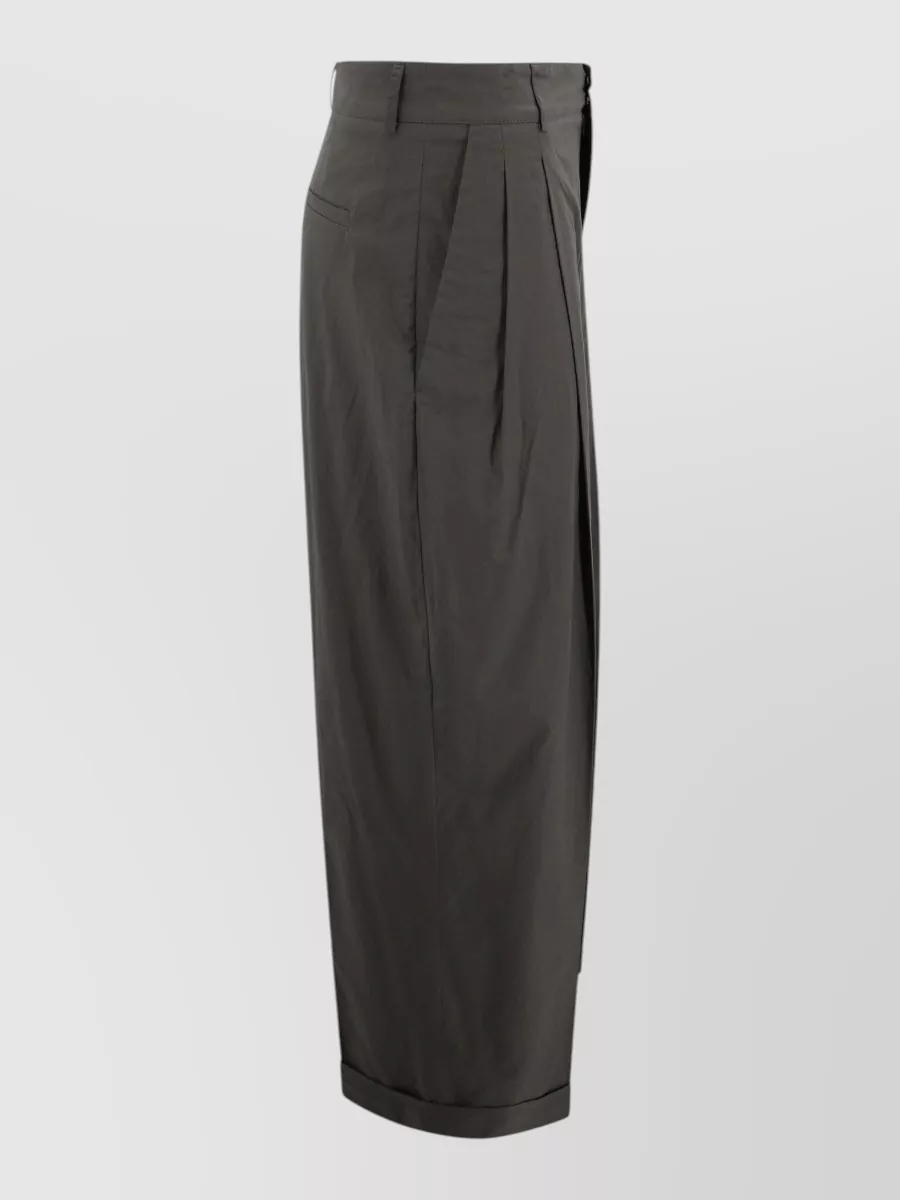 Soeur Virgin Wool Pleated Cropped Trousers