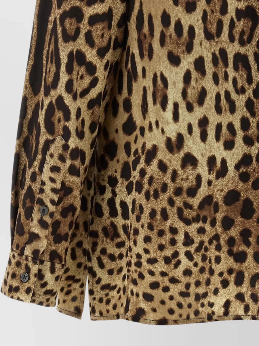 Dolce&Gabbana Silk Leopard-Print Shirt