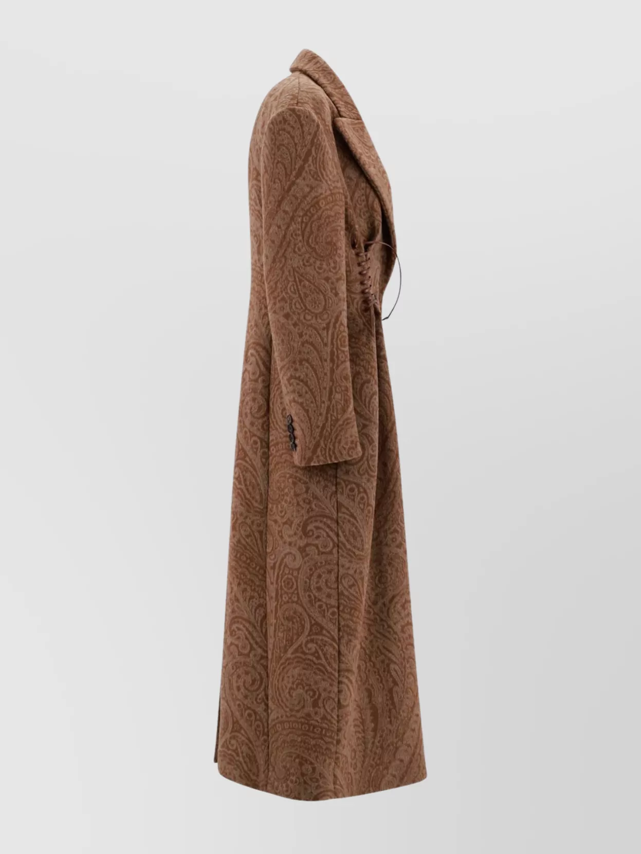 Etro Tailored Long Coat Featuring Paisley Design