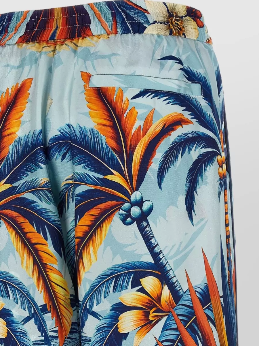 F.r.s For Restless Sleepers Silk Printed Wide-Leg Trousers