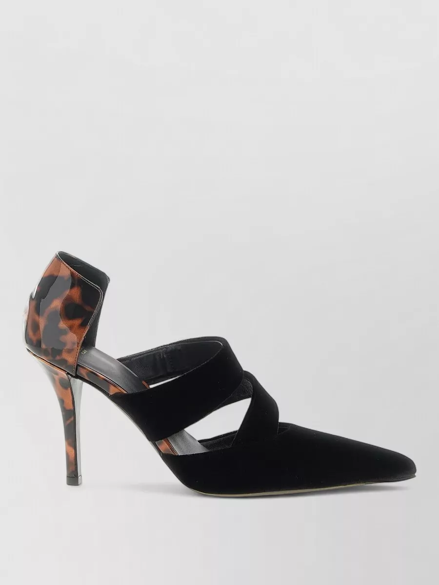 Balmain velvet asymmetric pumps