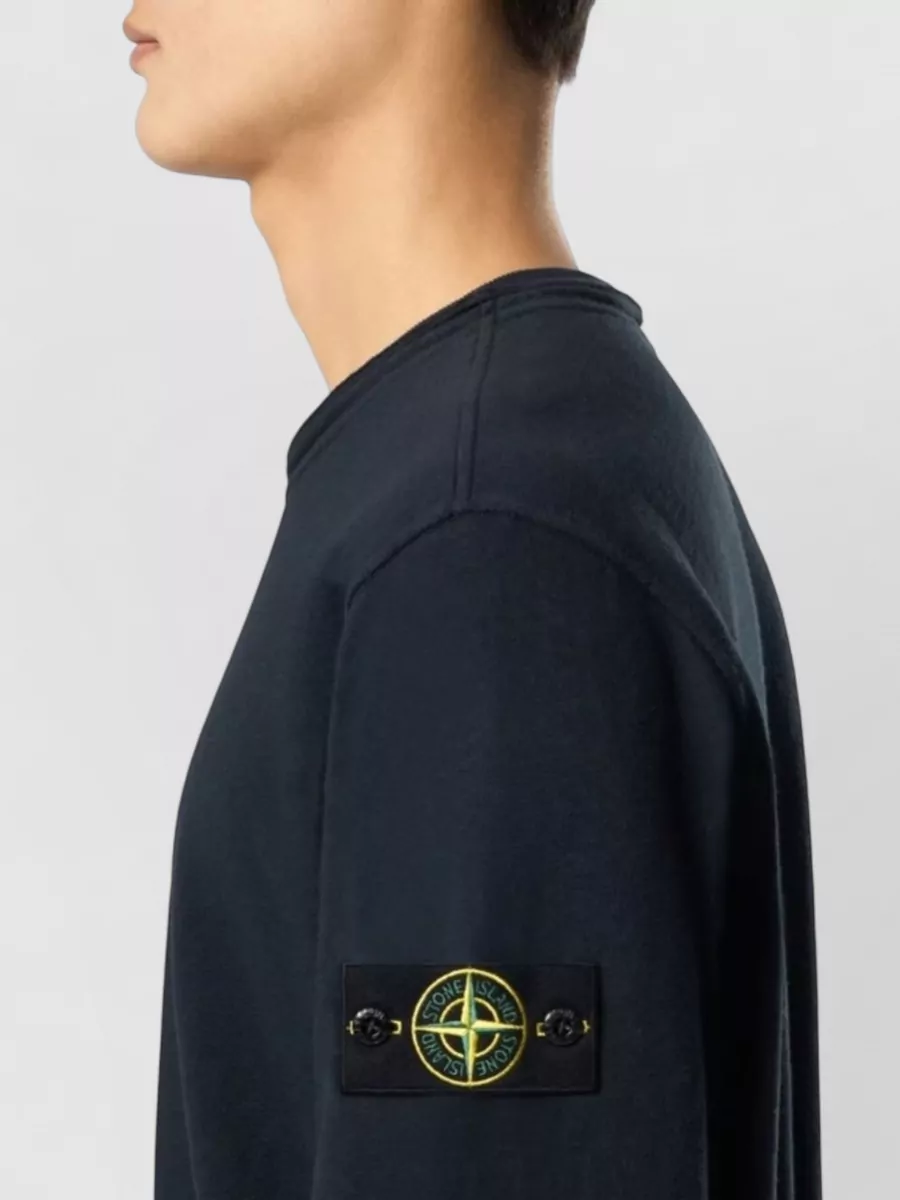 Stone Island Cotton Logo-Patch Crew-Neck Sweatshirt