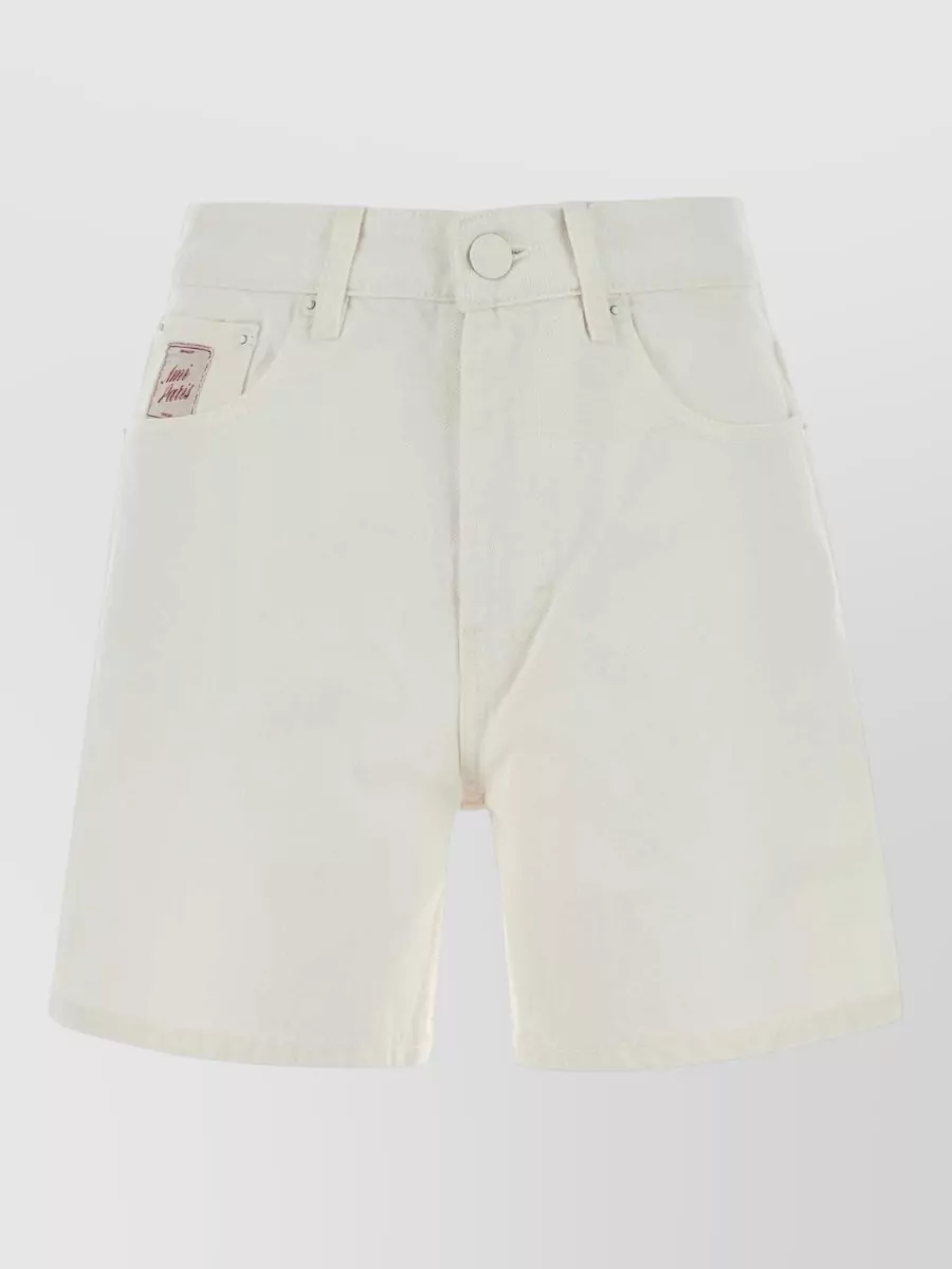 Ami Paris denim knee-length shorts