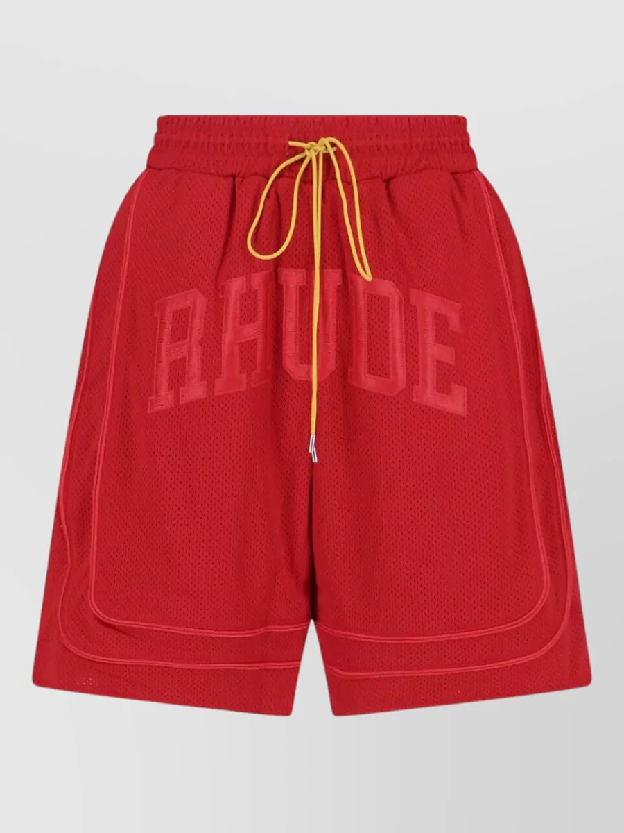 Rhude Mesh logo deck shorts