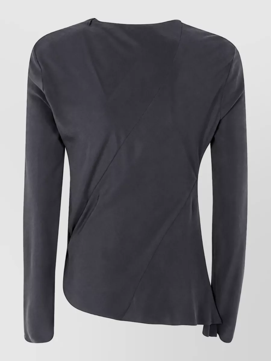 Ann Demeulemeester Silk Long Sleeve Asymmetric Blouse