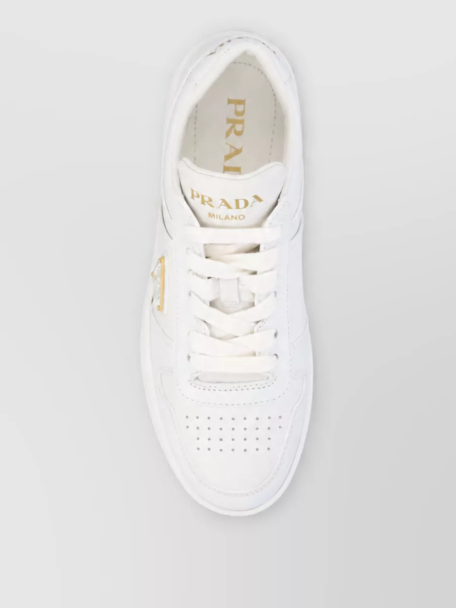 Prada Leather Low-Top Sneakers