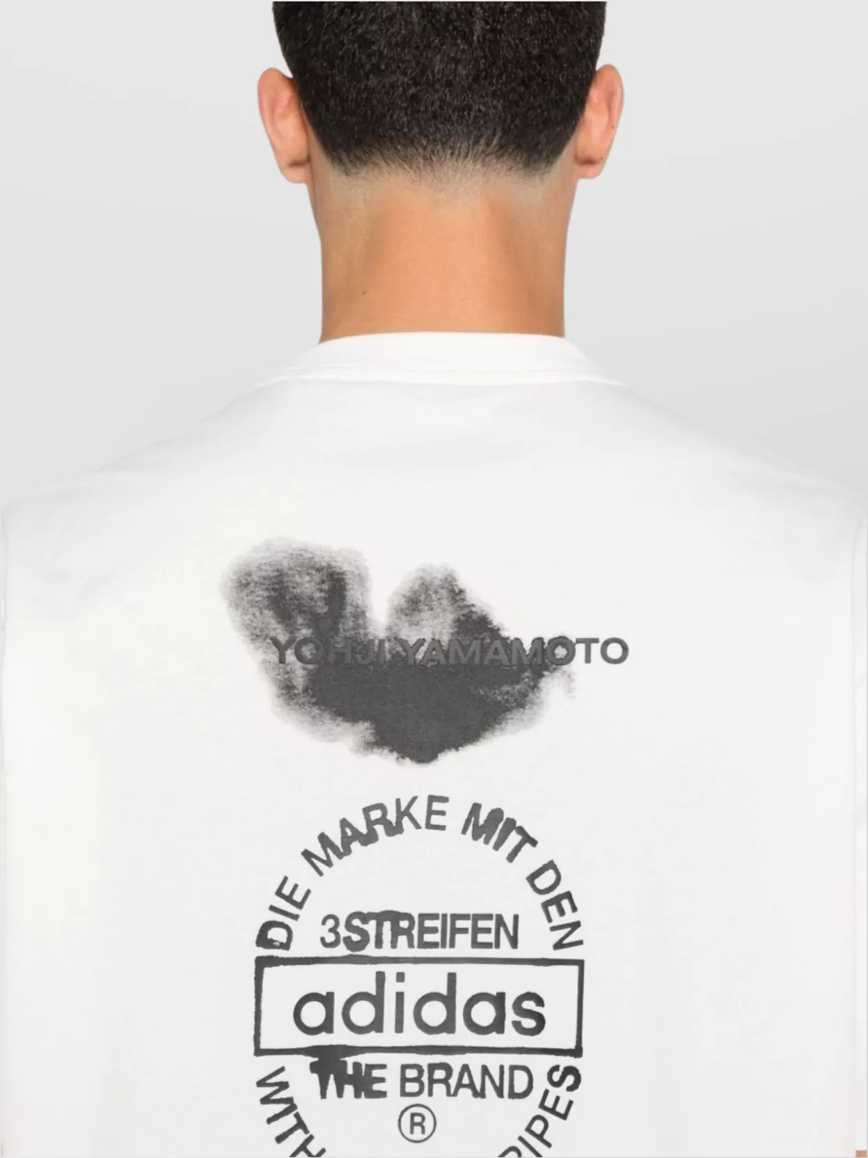 Y-3 Cotton Crew Neck T-shirt With Graphic Print In White