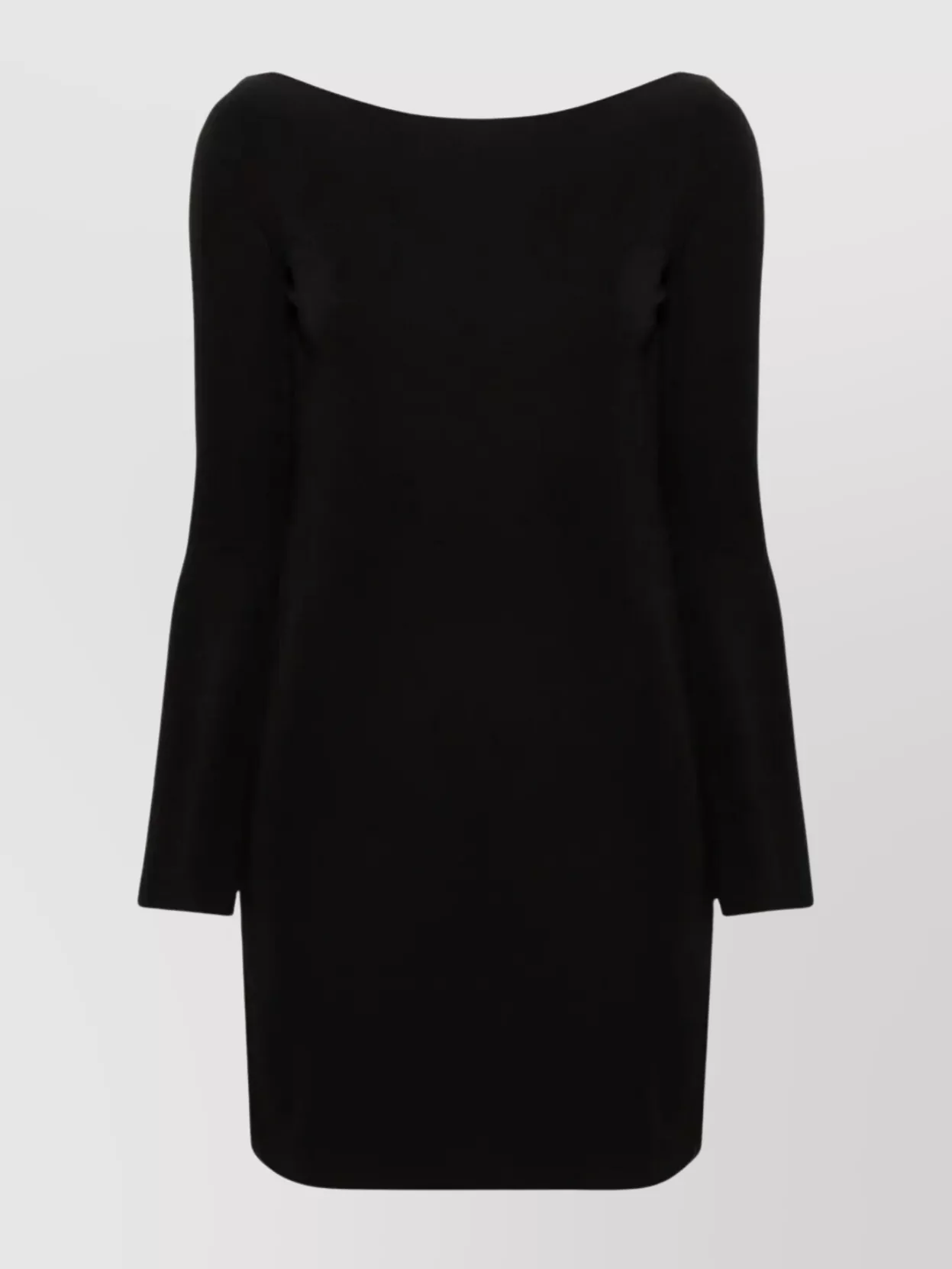 Dsquared2 Boat Neck Mini Dress With Long Sleeves In Black