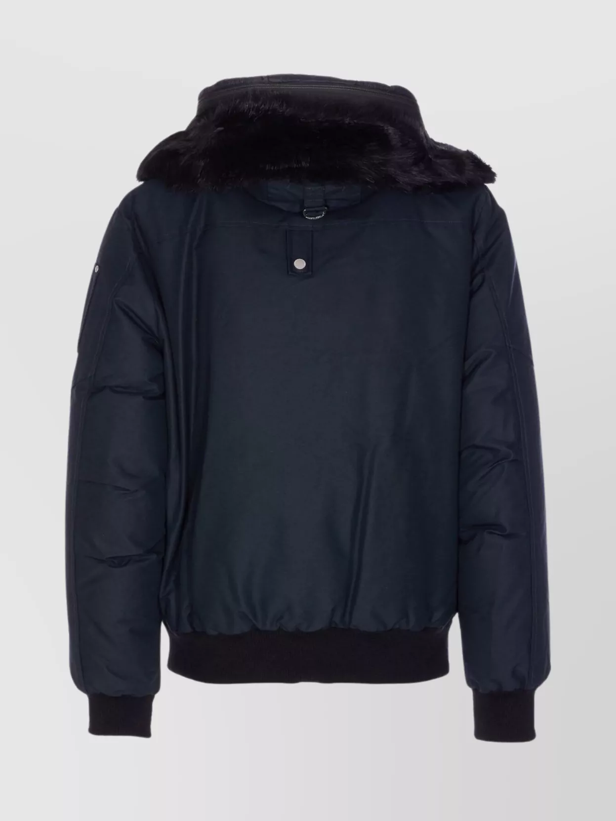 Moose Knuckles Stylish Bomber Jacket Hood In Blue