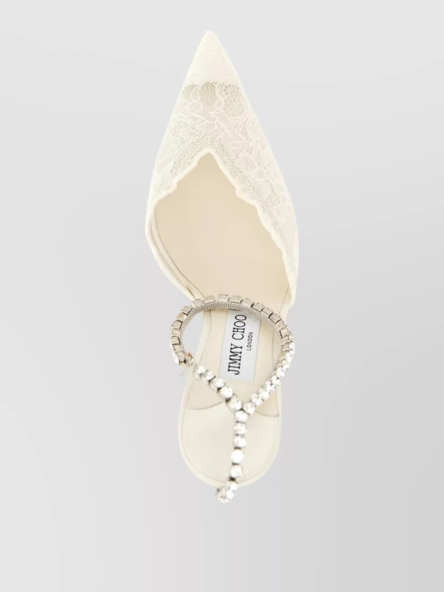 Jimmy Choo Crystal-Embellished Lace Pumps
