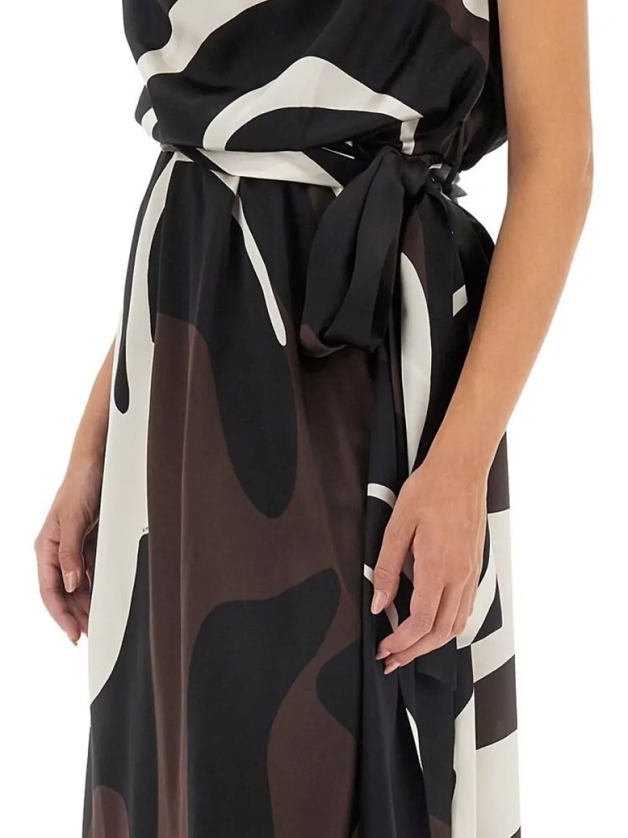 Kiton Printed Silk Midi Dress