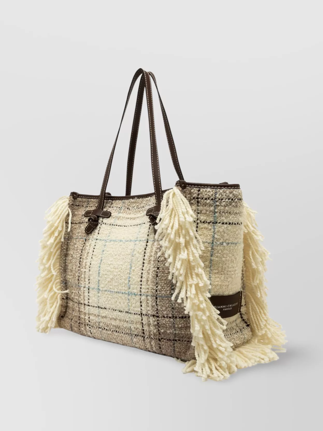 Gianni Chiarini Marcella Tote Bag Plaid Pattern