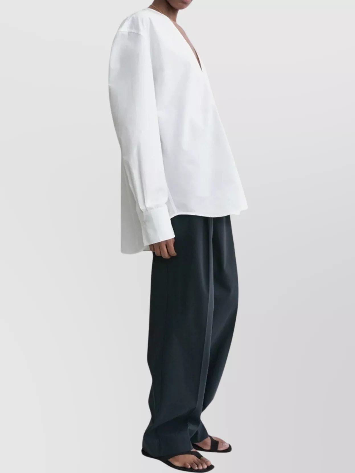 Totême Deep V-Neck Oversized Shirt