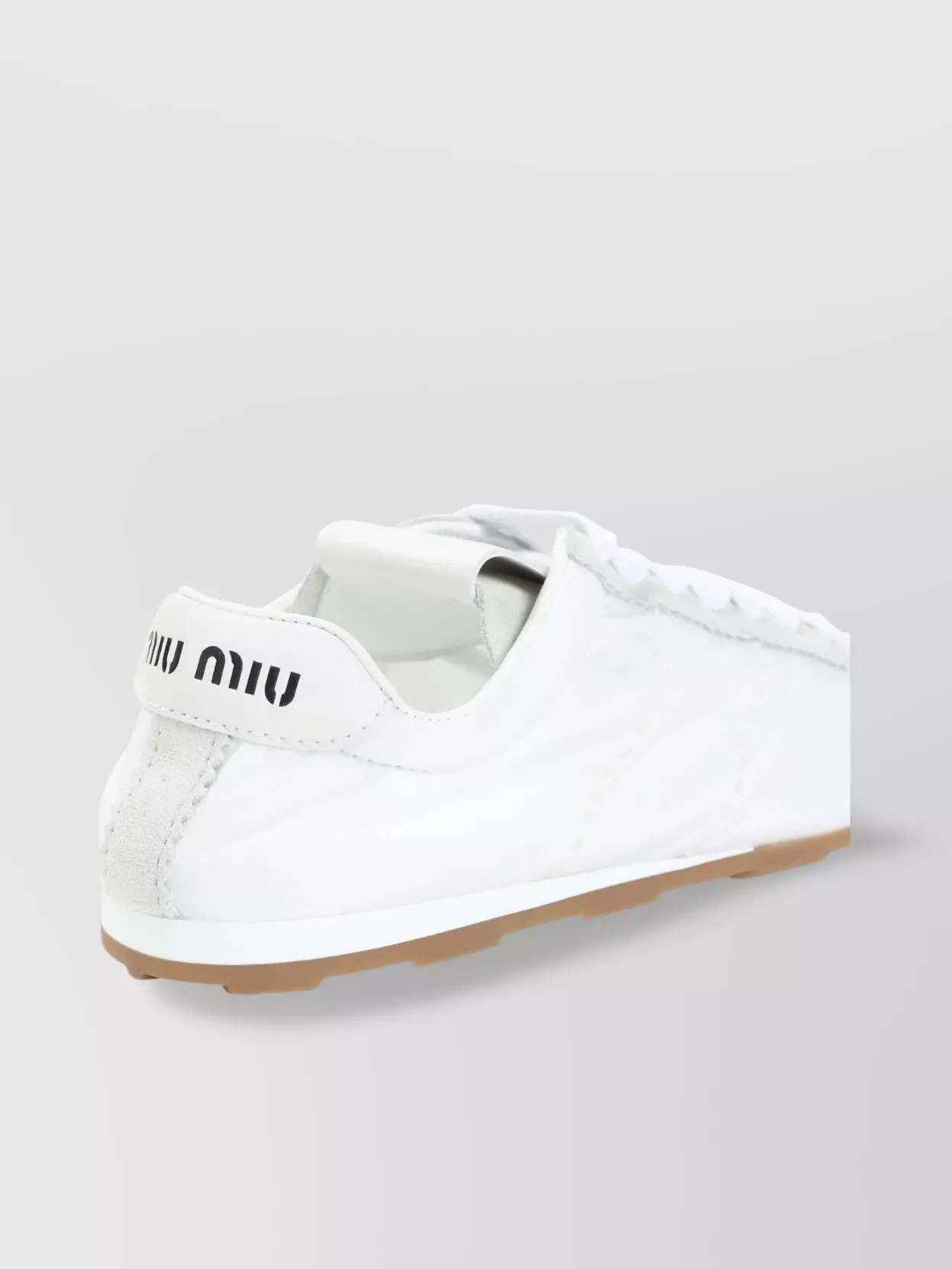 Miu Miu White Leather Low Top Sneakers