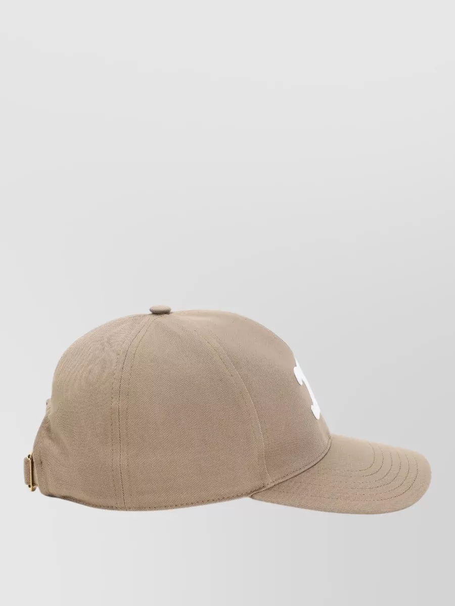 Celine Triomphe Six-panel Baseball Cap In Brown