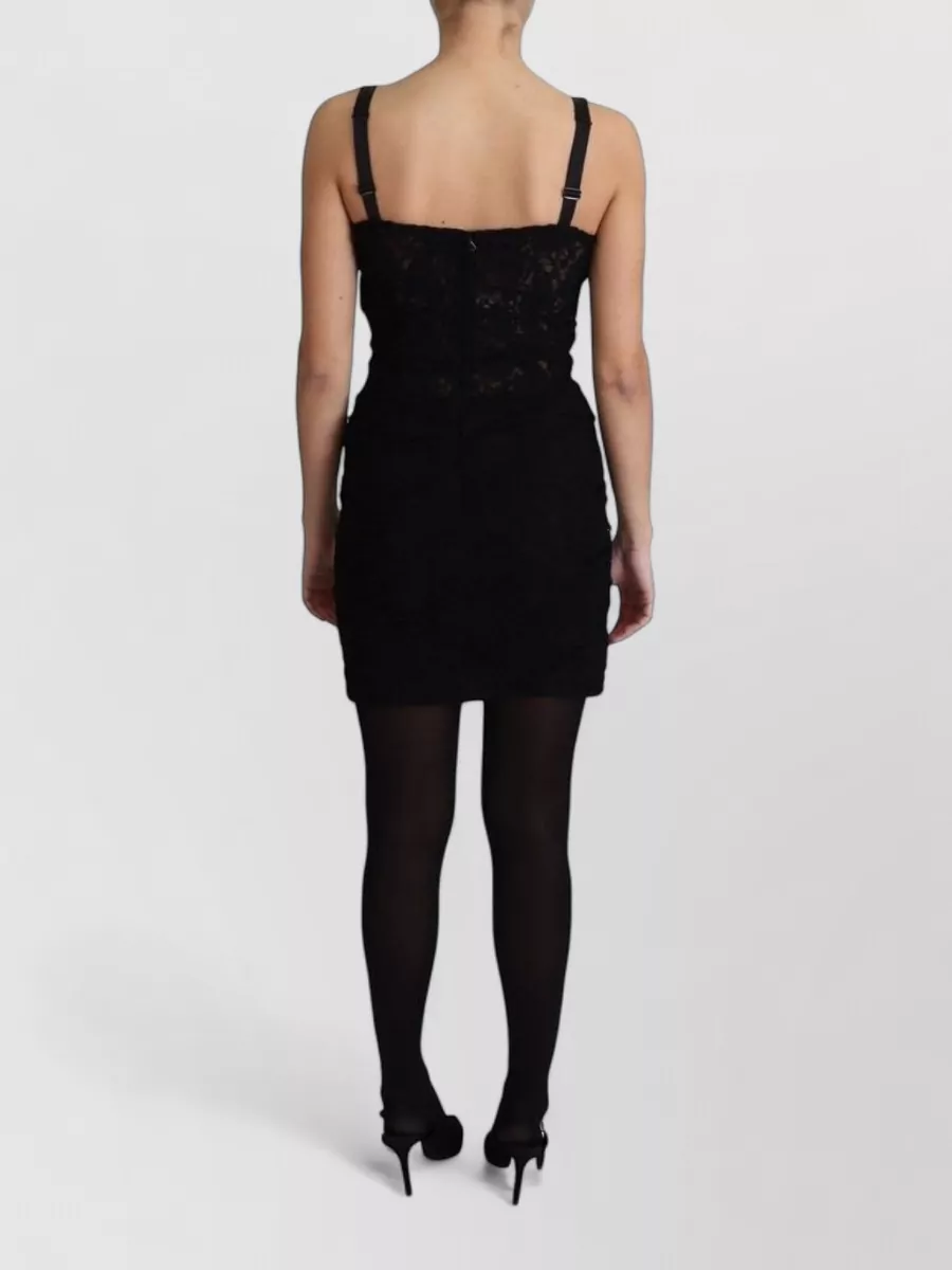 Dolce&Gabbana Silk Lace Bustier Mini Dress