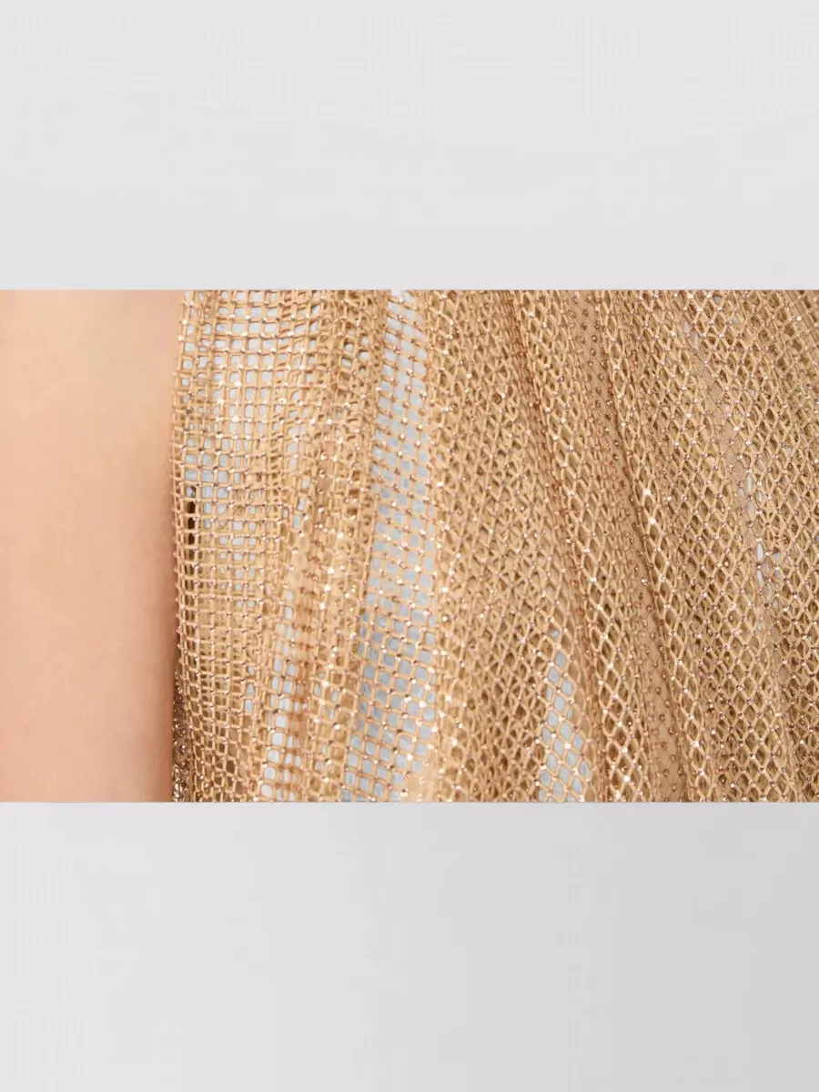 Sportmax Bubble Hem Chainmail Mesh Halterneck Top