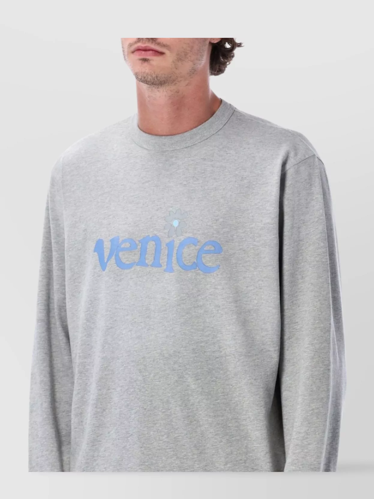 Erl Long Sleeve Graphic Print Crew Neck Top