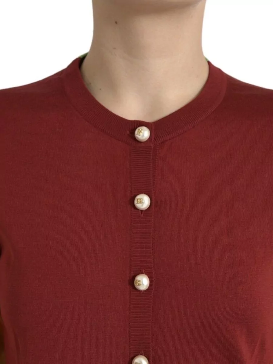 Dolce&Gabbana Silk Crewneck Cardigan